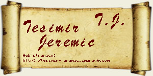 Tešimir Jeremić vizit kartica